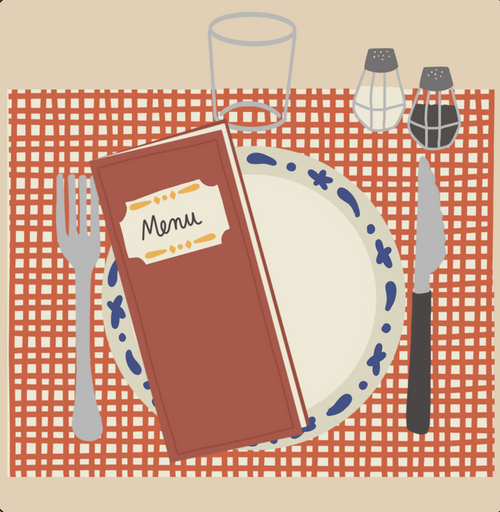 Magnet personnalisé aller au restaurant, manger au restaurant