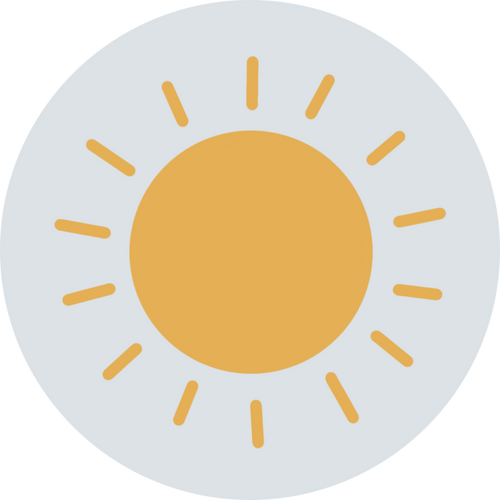 Magnet personnalisé représentant le soleil