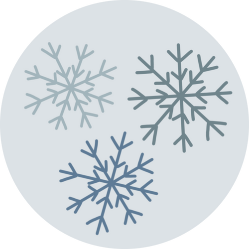 Magnet personnalisé représentant la neige