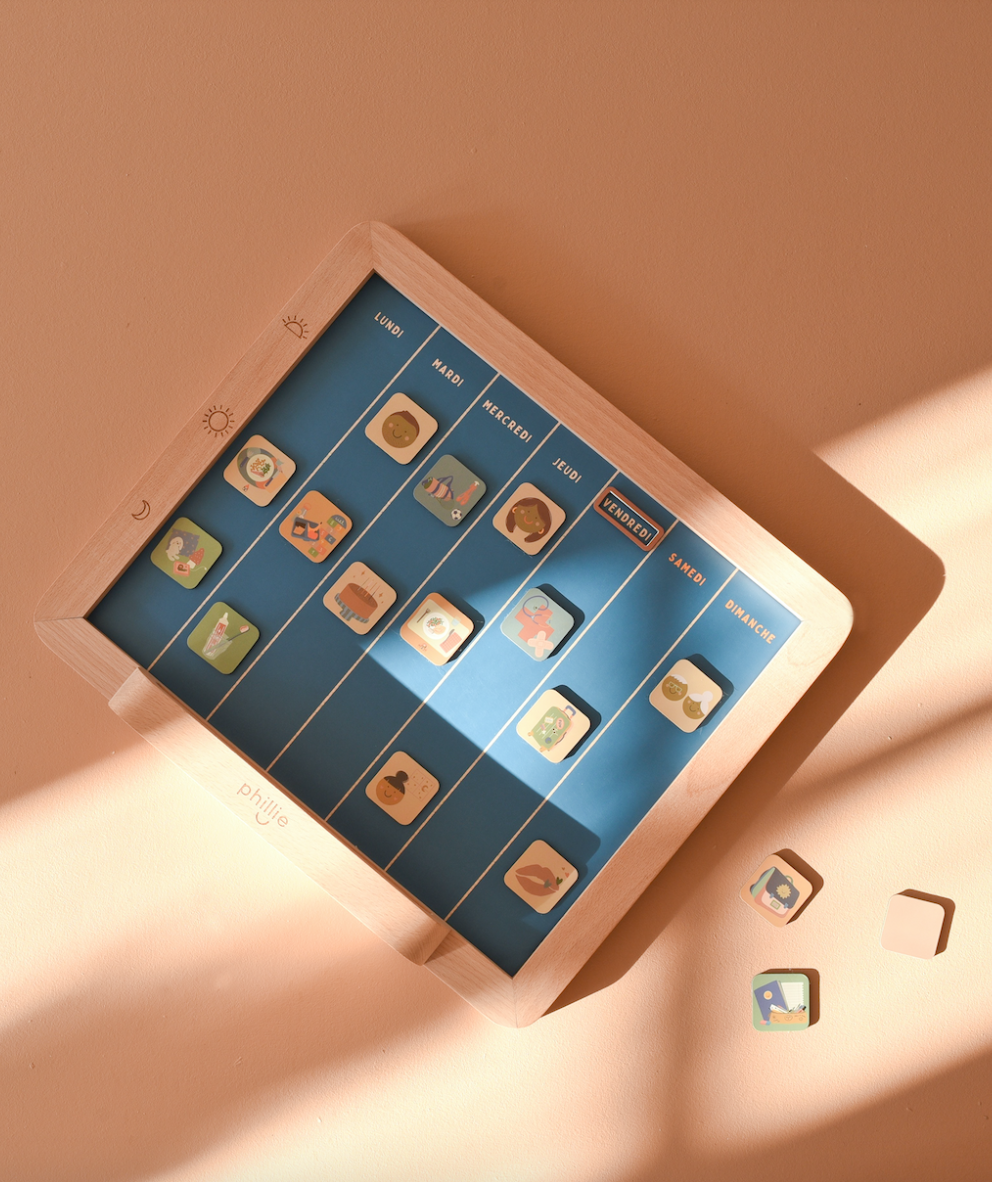 semainier magnétique phillie - organisateur familial